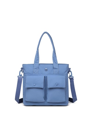 Smart Bags Mikro Poly Kumaş Büyük Boy Kadın Omuz Çantası 3345 Mavi 31734188
