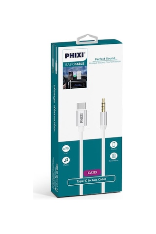 Phixi Basic Ca113 Metal Başlıklı 100cm Type-c To Aux Silikon Kablo-243
