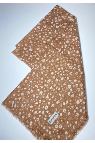 Saçaklı Pamuk Tülbent - 05505 - 95 X 95 / Koyu Kahverengi - 14 Koyu Kahverengi - 14