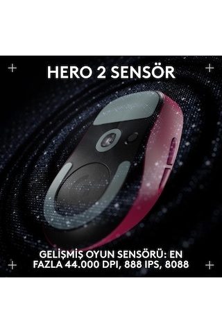 G Pro X Superlıght 2 Dex Lıghtspeed Hero 2 32k Dpı Sensör Kablosuz Oyuncu Mouse - Pembe Diğer