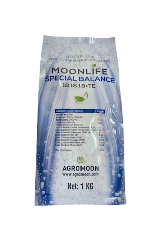 Agromoon Moonlife 18-18-18 + Te Kompoze Granül Gübre 1 Kg