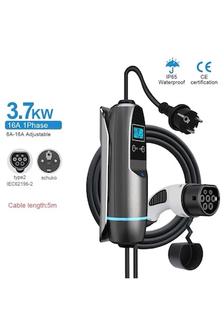 Khons 3.7 Kw 16 Amper Elektrikli Araç Şarj Cihazı + Çanta