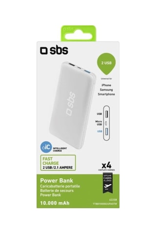 Sbs -62258 Ttbb100002Ufastw 2 Usb 10.000 Powerbank
