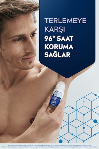 Men Erkek Roll On Deodorant Derma Control Clinical 50 Ml,96 Saat Koruma,c Vitamini,kararma Karşıtı