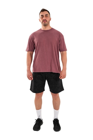 Kingsize Nutrition Kingsize Hard Work Antik Yıkamalı Oversize T-shirt Bordo Bordo