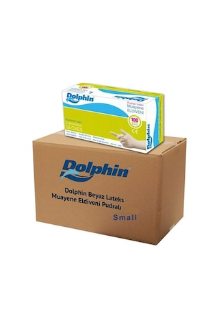 Dolphin Beyaz Lateks Eldiven Pudralı S 20 x 100 Adet