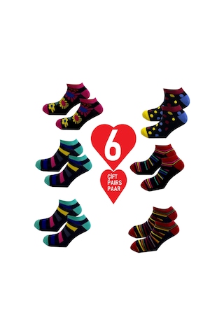 Happy Body (ART.10274 ) 6 Çift Unisex Penye Özel Kutulu Neon
