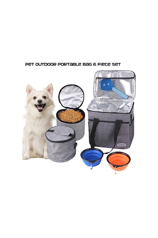 Reedark Taşınabilir Köpek Eşyası Seti - Seyahat Ve Yürüyüş İçin Pratik Köpek Yemi Çantası Ve Aksesuarları