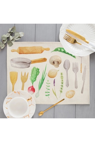 Yemek Placemat Keten Masa Matı Çocuk Sofra Takımı Karikatür Yemek Masası Disk Pedleri Bardak Altlığı Peçete Tabak Bar Mutfak Yer Örtüsü Le1140, 1 Adet 32x45cm Diğer