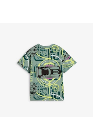 Puma Hot Wheels Graphic Çocuk Yeşil T-shirt 630074
