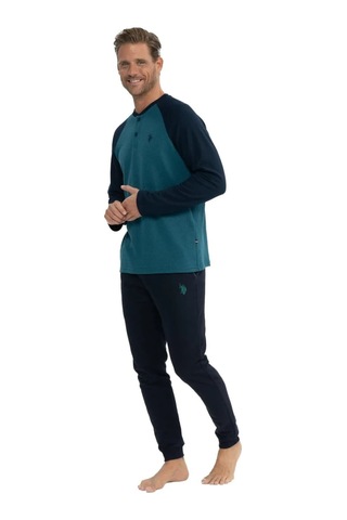 U.s. Polo Assn. Erkek Yakası Düğmeli Parçalı Pijama Takımı 001
