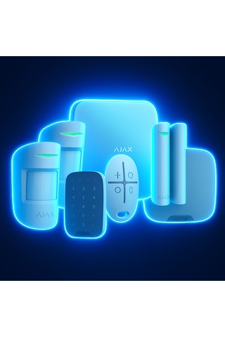 Hubkit Kablosuz Alarm Seti 2 Hareket Pır Dedektörü Keypad Dış Sirenli Beyaz