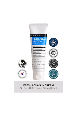 Derma Factory Su Bazlı Nemlendirici Güneş Kremi Derma Factory Fresh Aqua Sun Cream SPF 50+ PA++++