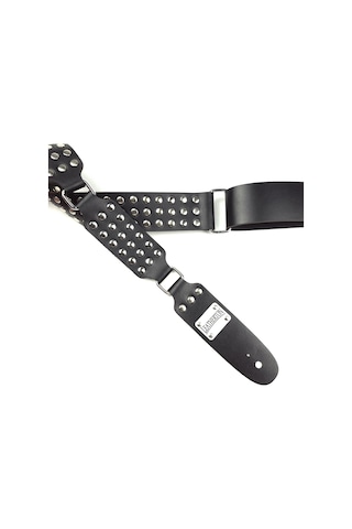 Leatherton Lt Striker Hakiki Deri Gitar Askısı Siyah