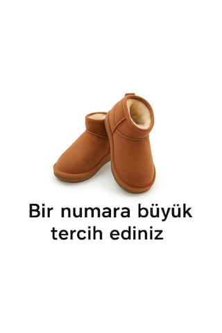 Kız/erkek Çocuk İçi Kürklü Bot Sıcak Tutan Kaymaz Taban Taba