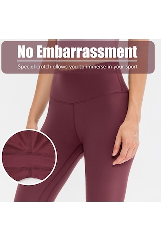 Fortunelane Kadınlar İçin Yüksek Bel Gergin Quick-dry Yoga Taytları, Hızlı Cüzdanlı, Spor Ve Koşu İçin Mor Mor