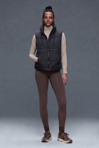 Soft&basic Kadın Dik Yaka Fermuarlı Cepli Şişme Yelek Mevsimlik Kısa Dolgulu Spor Yelek Sb-0089 Siyah