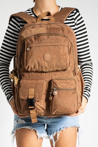 Ultra Hafif Çok Cepli Su Geçirmez Sırt Çantası Taba Model: 571-1k - Taba