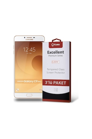 Samsung Uyumlu Galaxy C9 Pro Ekran Koruyucu Cam 3 Adet (532176871) 20 Tl Fark Ile Apple iPhone Hızlı Şarj Kablosu