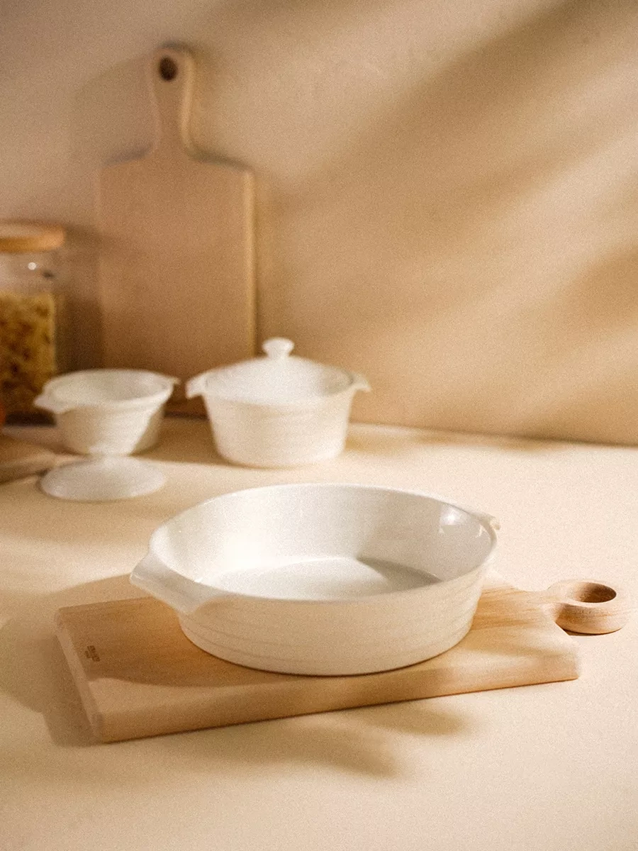 Sl Home Seramik Fırın Kabı 2,2 L 201319582 Beyaz