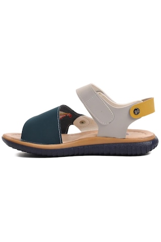 Ayakmod Şng 1540-f Lacivert Nubuk-sarı-krem Erkek Çocuk Sandalet 001