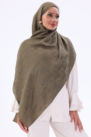 Valentino Orlandi Alia Şal - Yeni Dama Desenli - Haki 74505808
