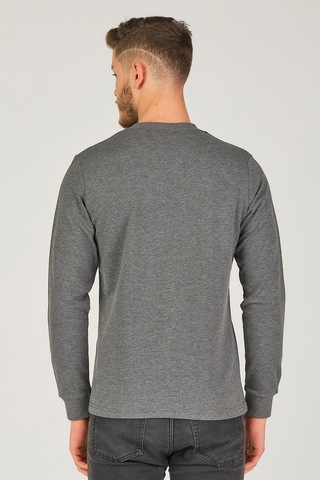 V4002 Dewberry V Yaka Erkek Sweatshırt-antrasit Antrasit