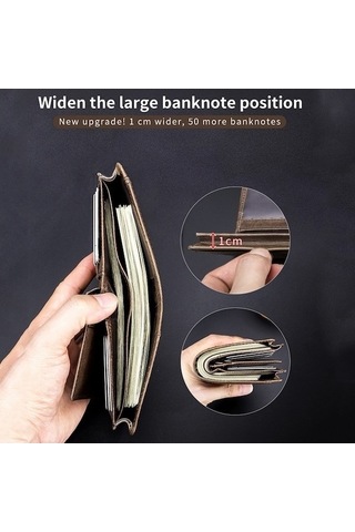 Createtech Kahverengi Bull Captain 037 Erkek Deri Cüzdan - Ehliyet & Para Bozukluğu Kahverengi