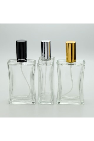 Boş Parfüm Şişesi 100 Ml 2 Adet Içbükey Tekrar Doldurulabilir Metal Valf Ve Kapak Içbükey Boş Şişe