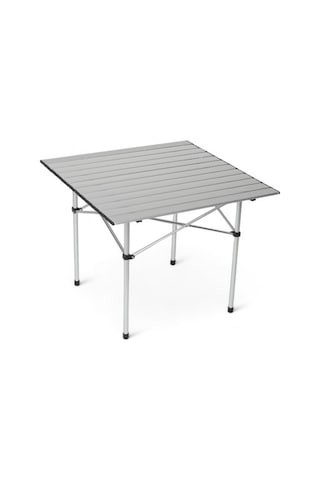 70x70x55 Cm Ölçülerinde Aluminyum Katlanır Piknik Masası İle Pratik Kullanım Açık Gri