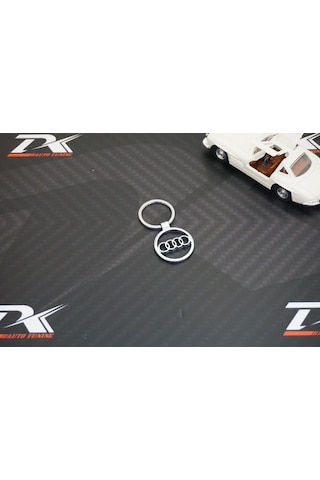 Audi Uyumlu Halka Logo Krom Metal Çift Yön Anahtarlık (416225056)