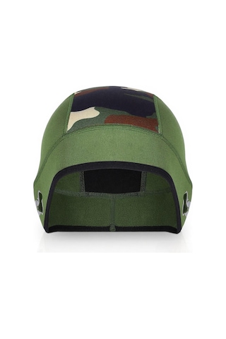 Vkemall Kış Bisiklet Spor Kaskı - Camo Asker Yeşili, Gözlük Delikli, Rüzgar Engeli, Elastik Kadife, Sıcak Tutucu, 52-60cm Baş Çevresi Çok Renkli