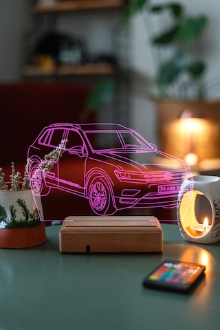 Volkswagen Tiguan 16 Renk Kumandalı 3d Gece Lambası