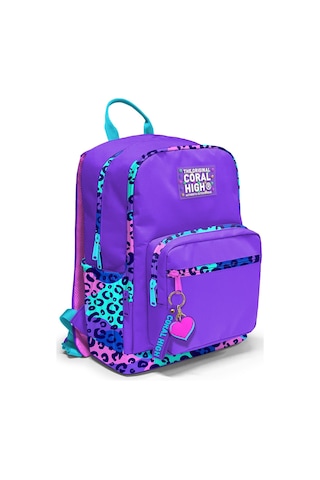 Coral High Mor Leopar Desenli Okul Sırt Çantası 23632
