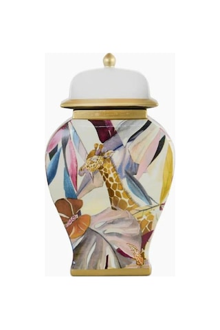 Savana Kavanoz Porselen 27x15x46 Cm Çok Renkli