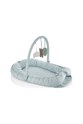 Babyjem Oyuncaklı Anne Baba Yanı Yatağı - Yeşil 40x65 Cm