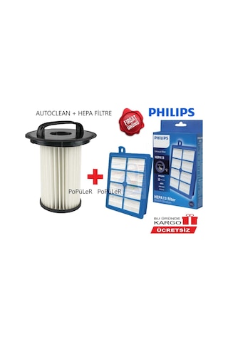 Philips Uyumlu Fc9238 Marathon Autoclean Silindir+Hepa Filtre Seti (409580797)