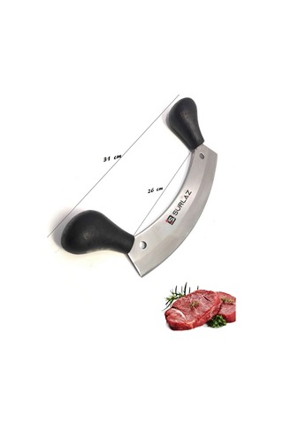 Zırh Bıçak Seti Kıyma Bıçağı Pide Kesici Börek Bıçağı Mutfak Bıçak Seti Ahşap - Siyah