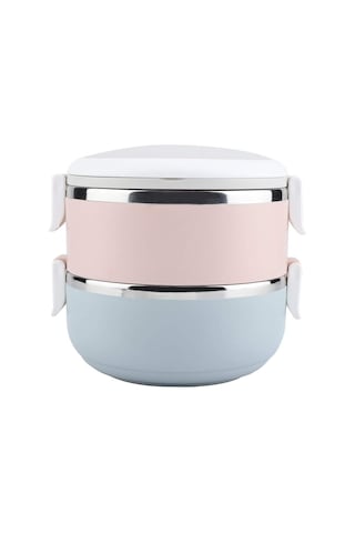 Yalıtımlı Öğle Yemeği Kutusu Taşınabilir Paslanmaz Çelik Yalıtımlı Öğle Yemeği Kutusu Öğle Yemeği Kutusu Gıda Kutusu 2 Katlı Çok Renkli