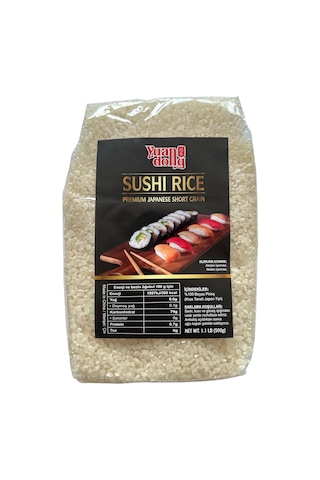 Yuandong Sushi Pirinci 500 Gr Japon Tarzı Kısa Taneli Pirinç Sushi, Onigiri Ve Asya Yemekleri İçin İdeal