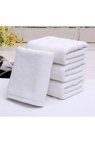 Beyaz El Yüz Havlusu 10 Adet, %100 Pamuk 250 Gram