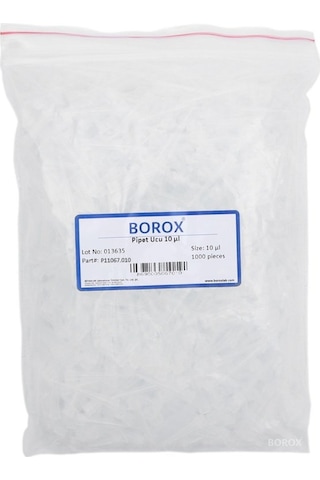 Borox Pipet Ucu 10 µl Şeffaf 1000 Adet