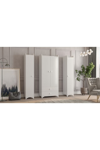 Patiko Swing Bdlp 050 4 Kapılı Dolap Beyaz