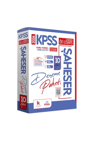 2026 KPSS Önlisans-Ortaöğretim GYGK ŞAHESER Türkiye Geneli Kurumsal 10’lu Dijital Çözümlü Deneme