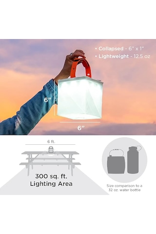 Luminaıd 2'si 1 Arada Solar Kamp Feneri Ve Telefon Şarj Cihazı - Kamp, Yürüyüş Ve Seyahat İçin Şişme Led Lamba - Elektrik Kesintileri, Kasırga, Hayatta Kalma Kitleri İçin Acil Durum Işığı -
