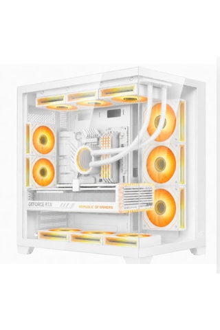 Gametech Prıme Pro 8x120mm Argb Aynalı Fanlı Kumandalı Beyaz Bilgisayar Kasası