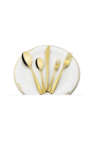 Mikasa Moor Brillante Gold 30 Parça Çatal Kaşık Bıçak Seti P050.372941 Altın