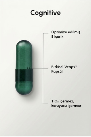 Longify Cognitive Sitikolin, Fosfatidilserin, Safran, Ginkgo Biloba, L-teanin, B2, B6 Ve B12 Takviye Edici Gıda 30 Kapsül
