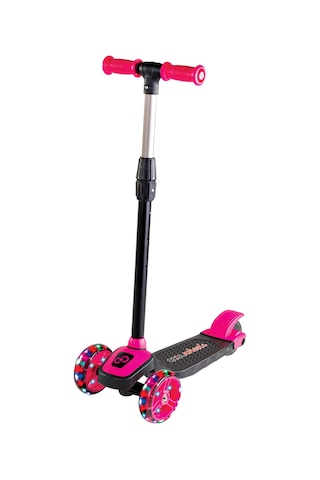 Scooter Çocuk Scooter Işıklı Slikon Teker Pembe 40 Kg Taşıma