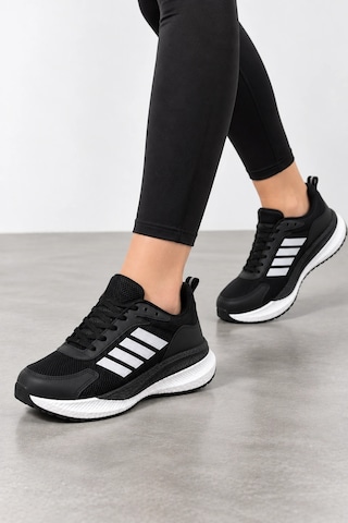 Ht Hotin Void Kadın Bağcıklı Günlük Sneaker Spor Ayakkabı - Siyah